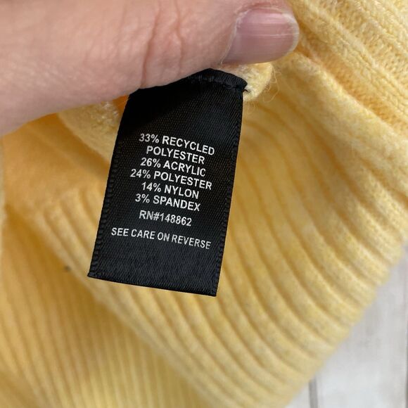 Torrid Sweater Women’s 4x Knit Pullover Yellow Short Ruffle Sleeve V-Neck - Picture 6 of 10